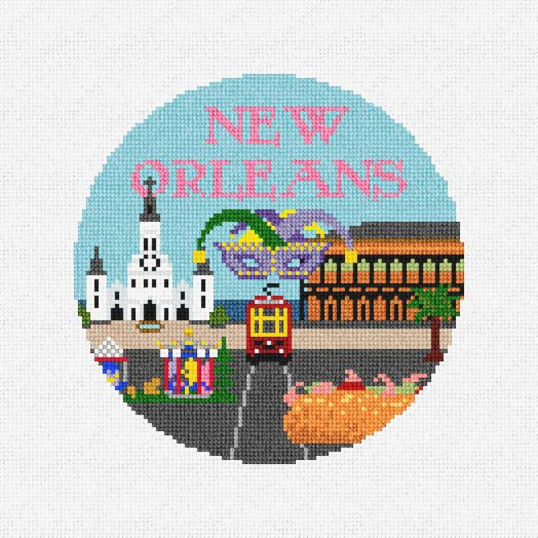 New Orleans Needlepoint Christmas Ornament DIY Kit - Etsy | Etsy (US)