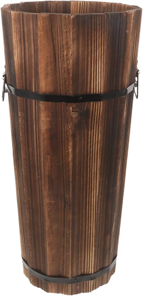 ABOOFAN Wooden Umbrella Stand for Entryway Rustic Umbrella Holder Freestanding Cane Stand Decorat... | Amazon (US)