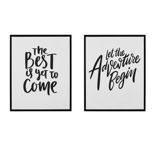 StyleWell Black Framed Inspirational Quotes Wall Art 21 in. H x 17 in. W (Set of 2) 2020-BCA3-9 -... | The Home Depot