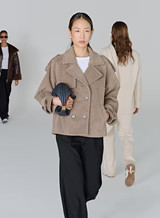 Mocha Double Breasted Jacket – Olwen | 4th & Reckless