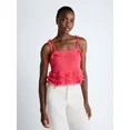 Scoop Women's Tie Ruffle Sweater Tank, Sizes XS-XXL | Walmart (US)