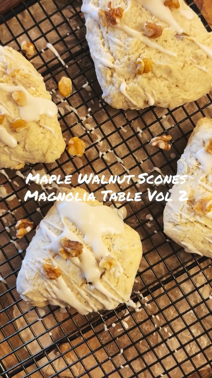 I couldn’t help but wonder if breakfast is really about coffee at all or if it is about the company of something sweet beside it. Yesterday morning, it was tender scones, laced with maple and freckled with walnuts, the kind of pastry that makes you pause before the day takes over.

Inspired by Julie & Julia, I’m cooking my way through Magnolia Table Volumes 1, 2, and 3. I’m calling it The Jeanie Jo & Joanna Project. Recipe 55 of 457 is Maple Walnut Scones—and here’s how it turned out.

The maple glaze settled into the ridges like golden light through a kitchen window. Each bite was nutty, buttery, and just shy of decadent, the kind of bake that feels at home on both a weekday table and a holiday brunch spread. These are the scones you make when you want the ordinary to feel like quite extraordinary.

Gracefully yours,
🫶🏻 Jeanie Jo

#thejeaniejoandjoannaproject #MealAndGrace @joannagaines @magnolia #magnoliatablecookbook #magnoliatable #magnoliacookbook #joannagaines #cookbookchallenge #magnoliatablevolume2 @magnoliatable @visitmagnolia #visitmagnolia #sincerelyfood #sincerelyrandalls #magnoliatablevolume3
#magnoliatablerecipes

#LTKOver40 #LTKFindsUnder100 #LTKHome