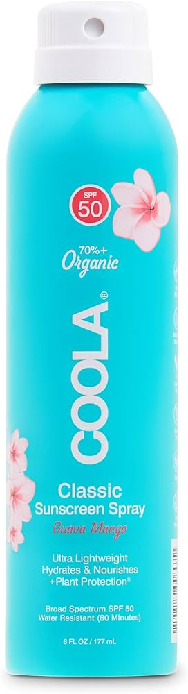 COOLA Organic Sunscreen SPF 50 Sunblock Spray, Dermatologist Tested Skin Care for Daily Protectio... | Amazon (US)
