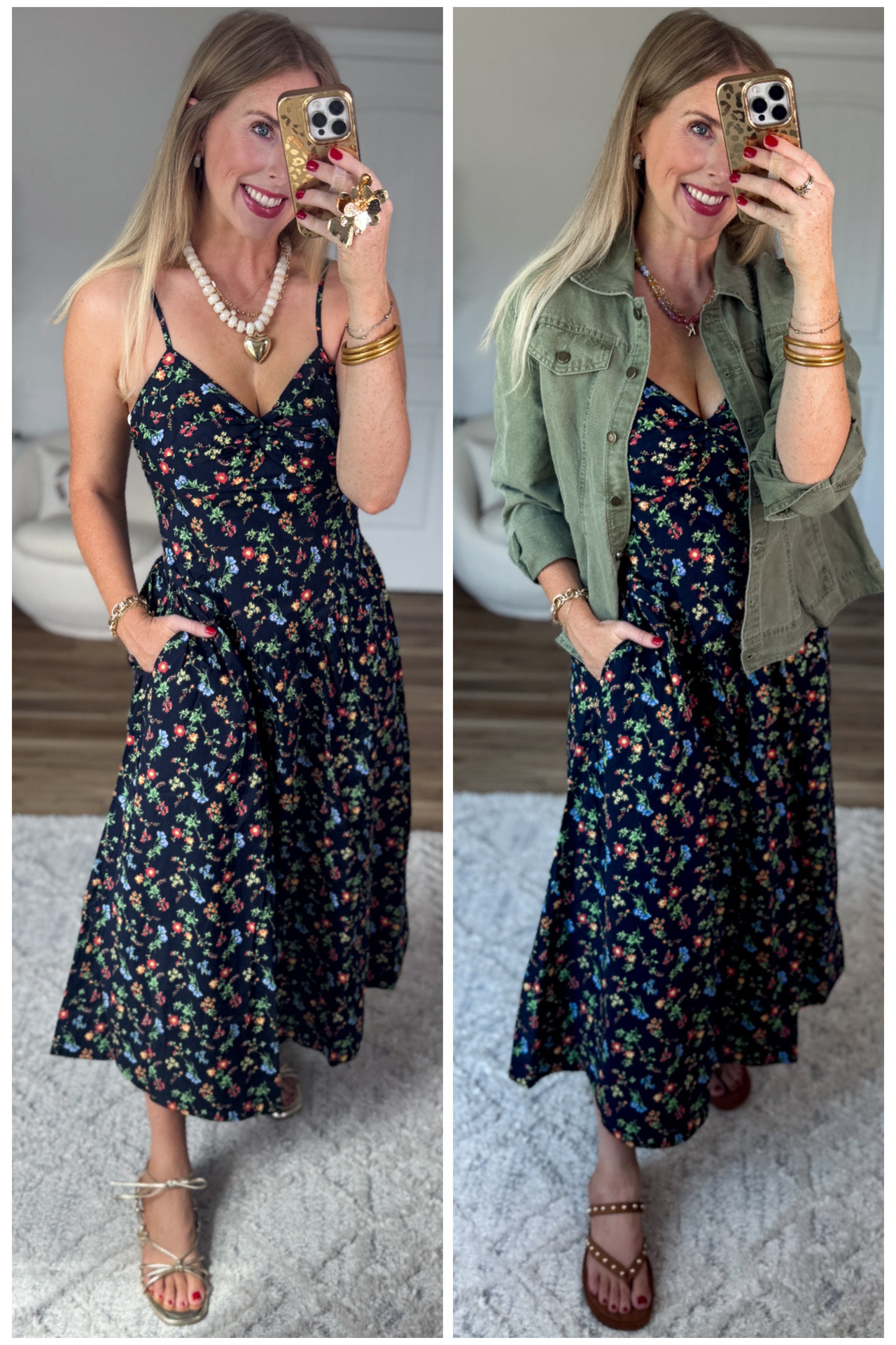 2 ways to wear this floral midi dress from Walmart!

#LTKSaleAlert #LTKmomlife #LTKootd