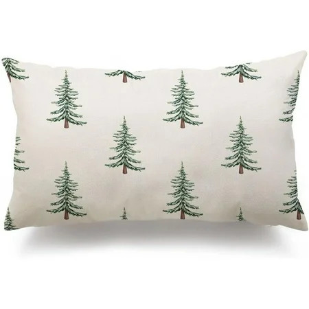 Christmas Pillow Covers 12x20 inch Christmas Tree Decorative White Throw Pillow Covers Winter Famliy Decoration for Home Couch 040 | Walmart (US)
