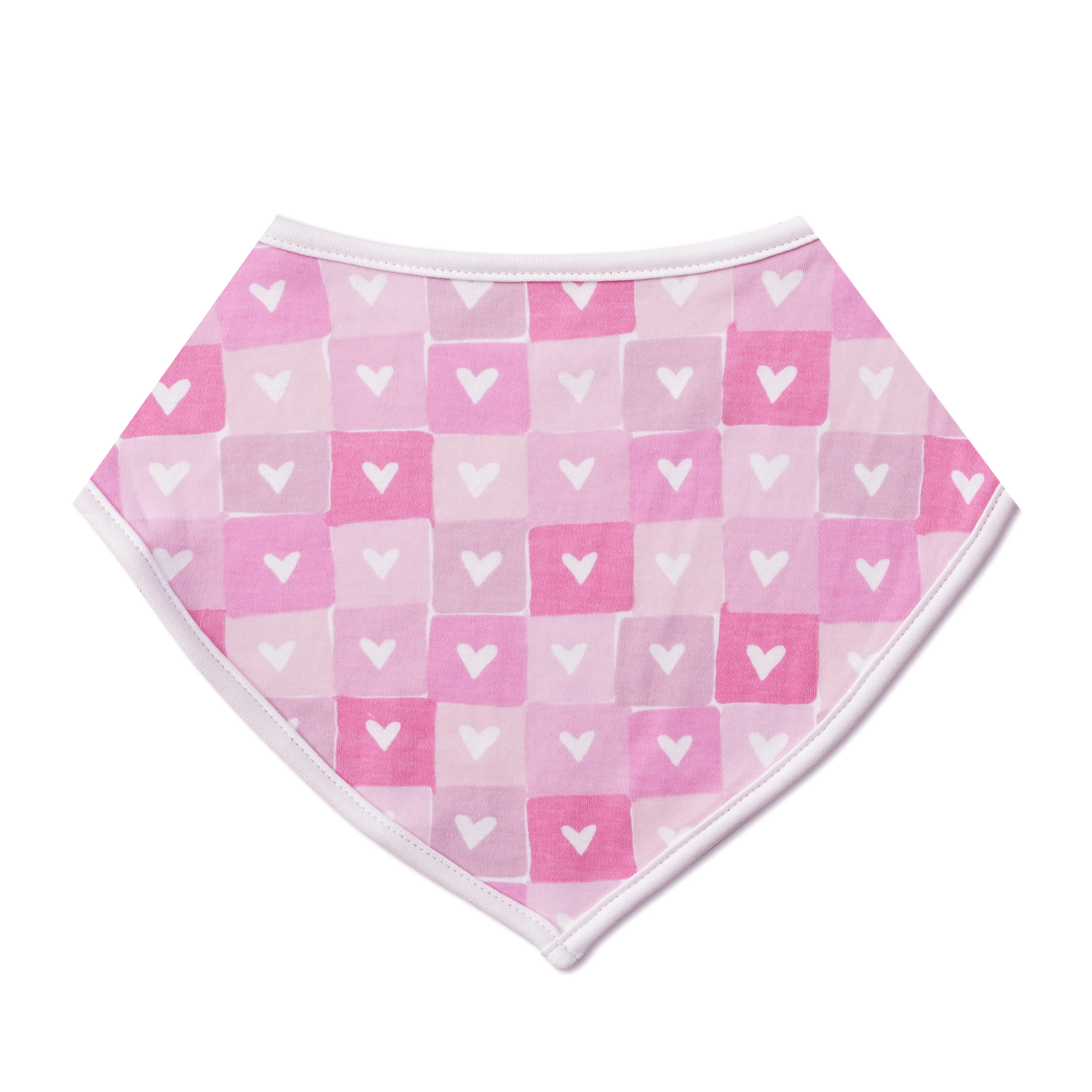 Block Hearts Bandana Baby Bib | Joy Street Kids LLC