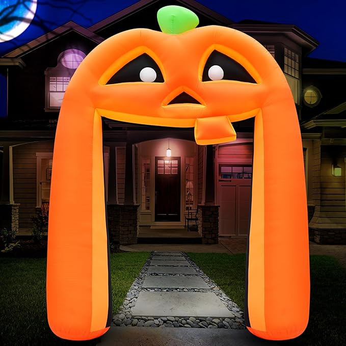 Holidayana Halloween Inflatables Large 10 ft Cute Pumpkin Archway - Inflatable Outdoor Halloween ... | Amazon (US)