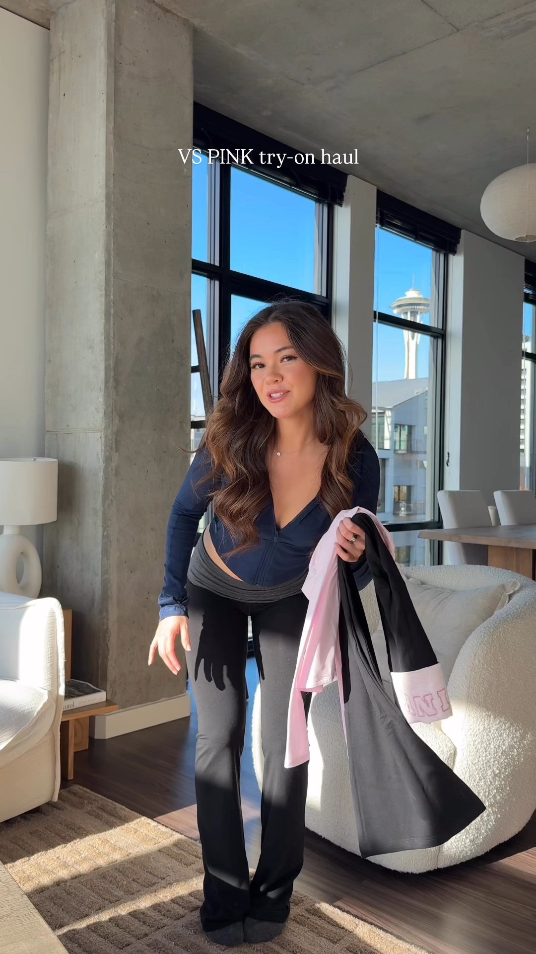 cozy season is officially here, which outfit was your fave? ☁️ Trying on my favorite new @vspink pieces from the Big Night In collection ✨

can’t wait to watch the Victoria’s Secret Fashion Show on 10/15!! 💖
#PINKPartner

wearing size XS top and bottom (regular length) 