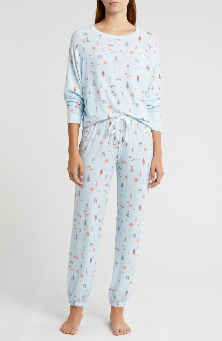 Intimates Star Seeker Brushed Jersey Pajamas | Nordstrom