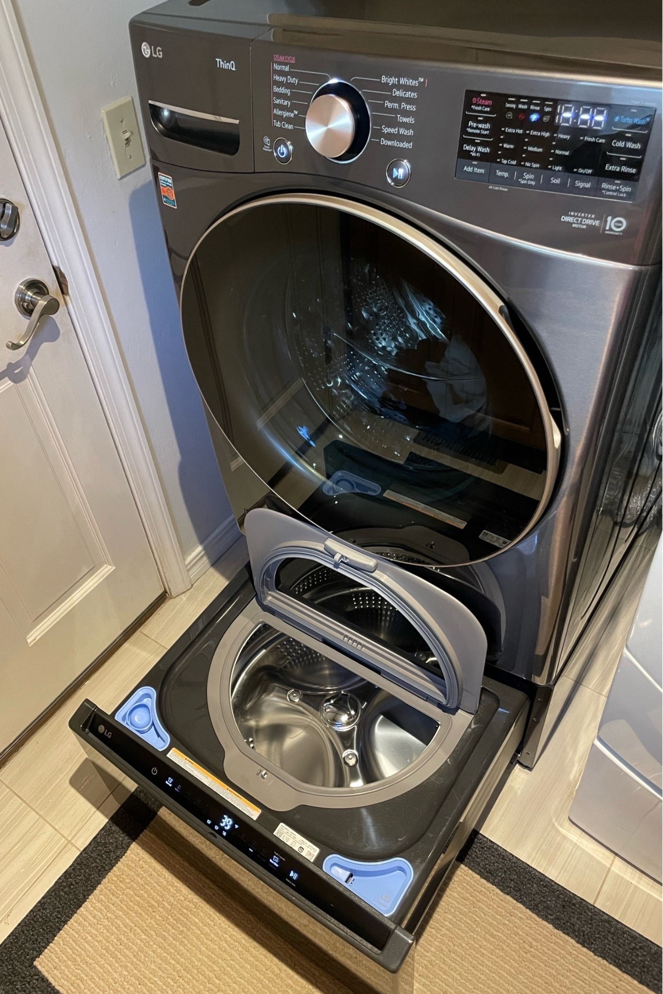 Best selling washer by LG! I got the 4.5 cu ft. You can also get a 1.0 cu ft pedestal washer, a.k.a. LG sidekick for smaller loads, hand, washables, etc. if you don’t need the regular pedestal storage drawer. Game changer!

Washer, appliances sale, appliances, Best Buy, Home Depot, home, pedestal, washer, new build, laundry room, laundry, family, pets, clean, Black Friday, cyber week, cyber Monday, spring, spring house refresh, spring cleaning 



#LTKmomlife #LTKHome #LTKValentine