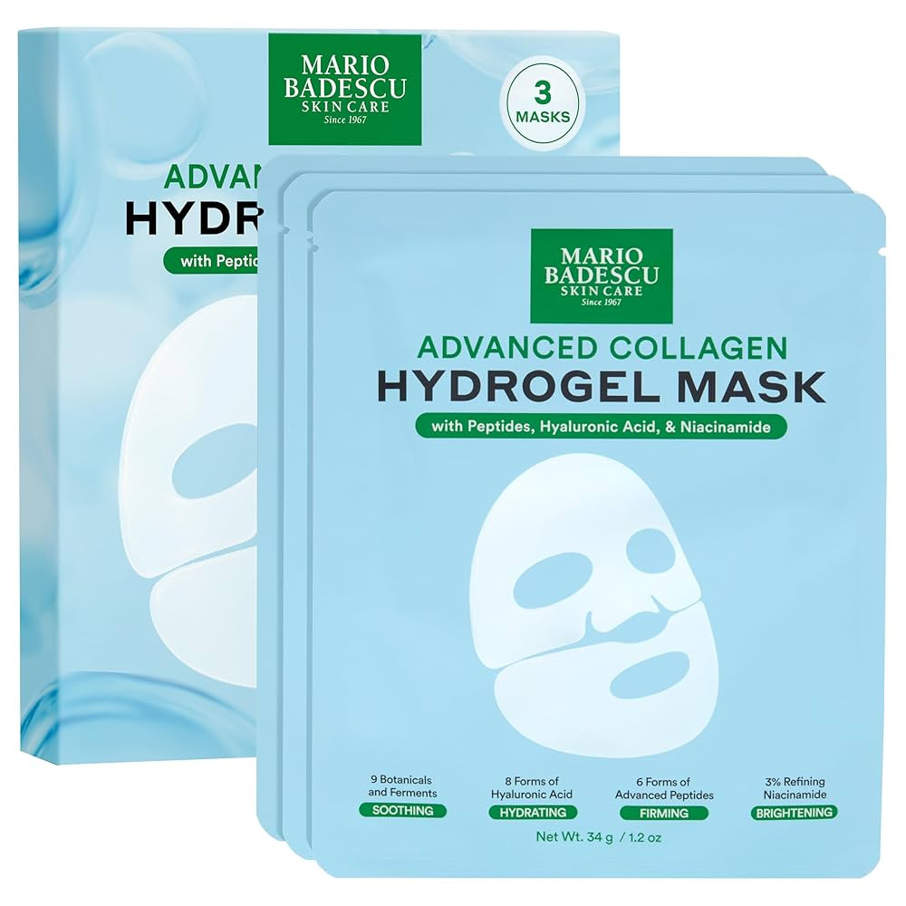Mario Badescu Advanced Collagen Hydrogel Mask Set of 3 | Face Mask with Peptides, Hyaluronic Acid... | Amazon (US)