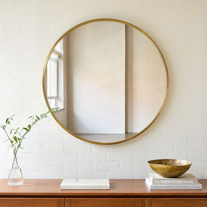 Metal Frame Round Wall Mirror | West Elm (US)