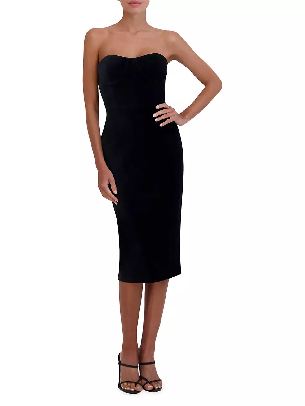 Velvet Bustier Strapless Dress | Saks Fifth Avenue