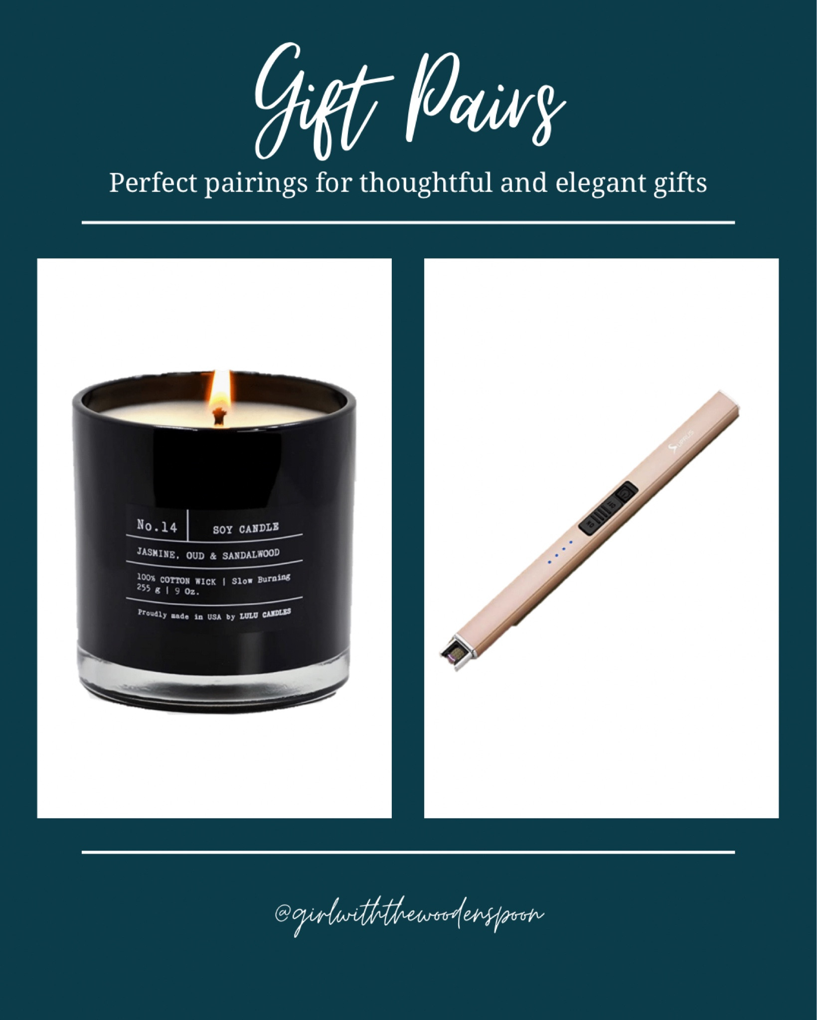 Next gift pairing: this beautiful candle and a USB lighter! This candle has over 4000 reviews and a 4.5 star rating - a winner in the way it looks and smells. And I love this usb lighter! It holds a charge for a long time so you won’t be struggling with a gas lighter or matches anymore. Gift these together for a pairing anyone will love!

#LTKhome #LTKHoliday #LTKGiftGuide