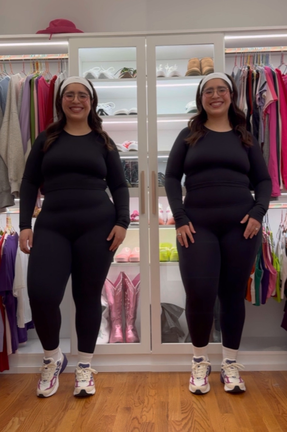 Left is the Amazon workout set and right is the splurge 🤭💗 
Wearing large in the Amazon top & medium in the Amazon leggings
Wearing 8 in the lululemon top & 8 in the leggings 
I have to say the lululemon ones are my favorite for working out in but the Amazon ones are definitely not bad! 

#LTKfitness #LTKfindsunder50 #LTKmidsize