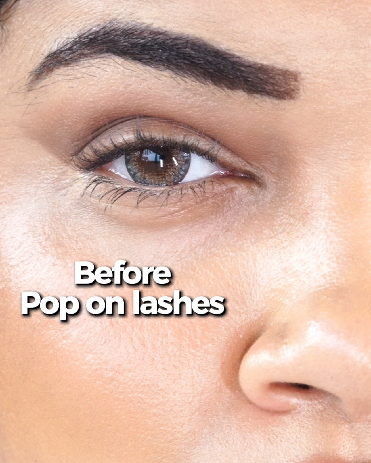 Before & after pop on lashes by silly George!! Pre- glued and no mess  #ltkbeauty