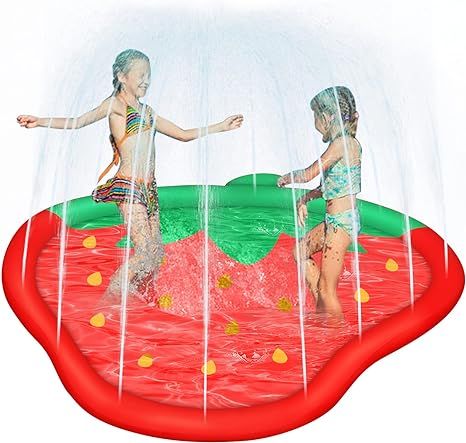 INGRINC Splash Play Mat Pad for Kids, 65 Inch Water Sprinkler Splash Pad for Wading, Summer Outdo... | Amazon (US)