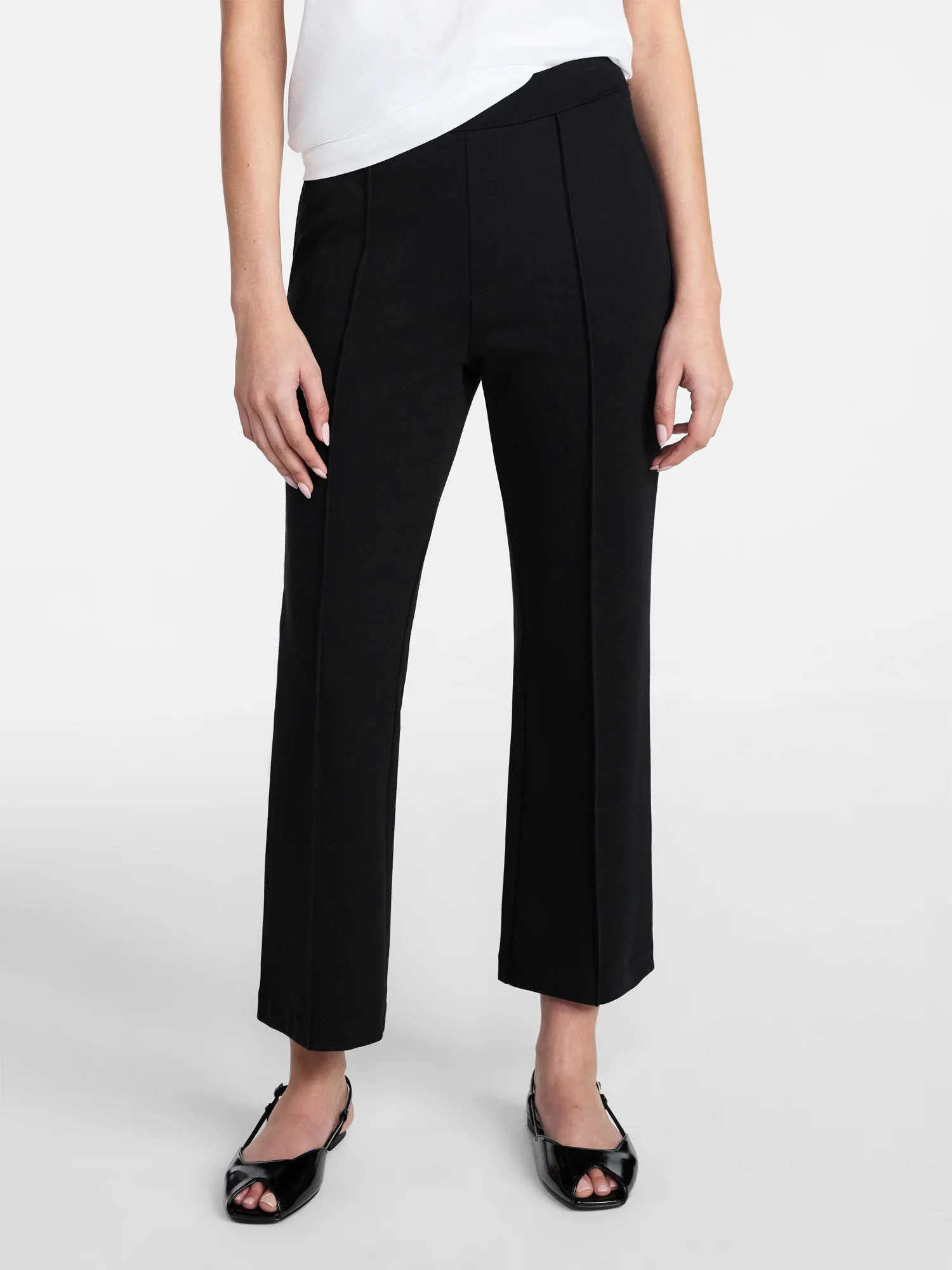 Time and Tru Women's Cropped Flare Pants, 26" Inseam, Size XS-XXXL | Walmart (US)