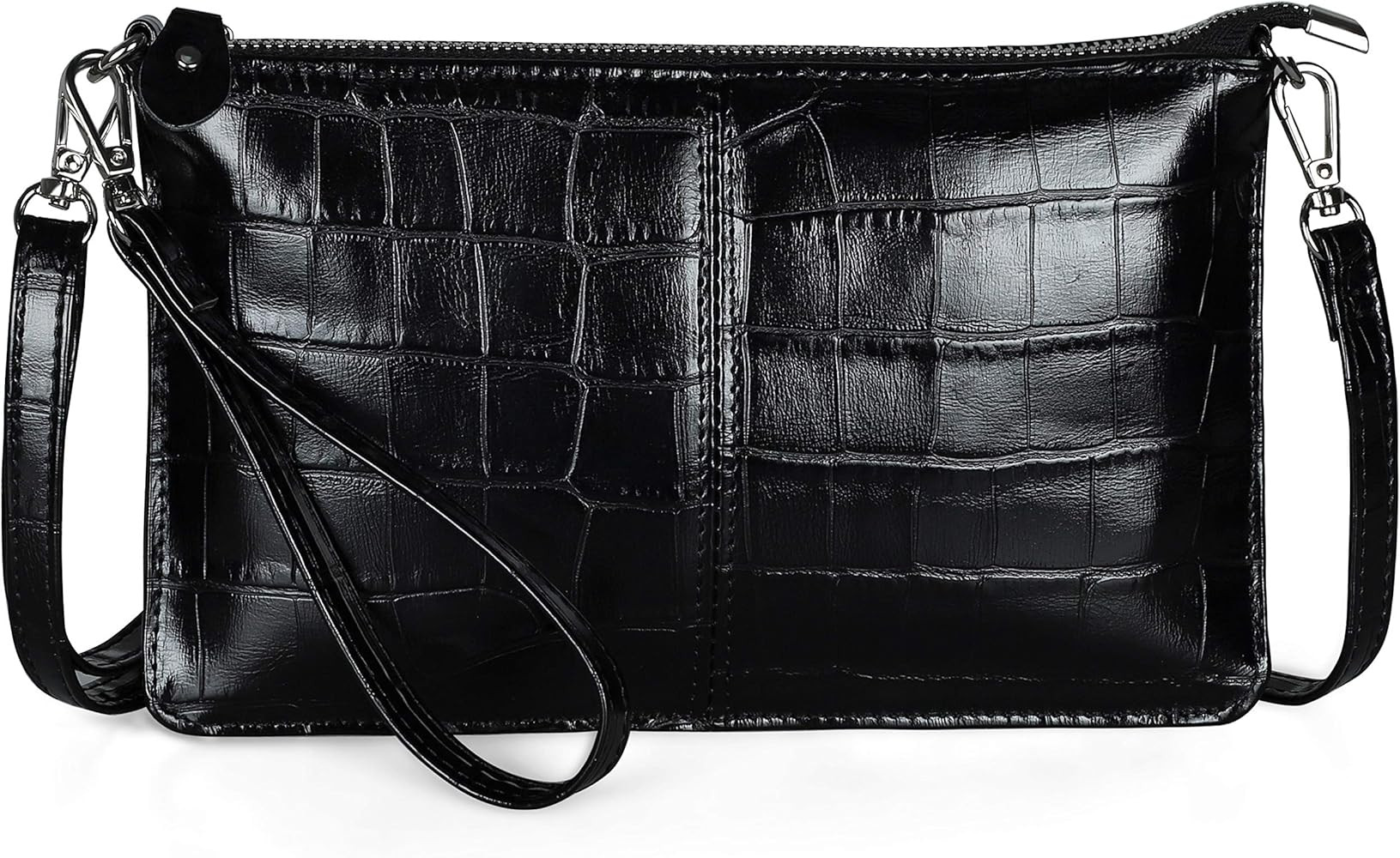 Befen Leather Wristlet Clutch Wallet Purses Small Envelope Crossbody Bags for Women | Amazon (US)