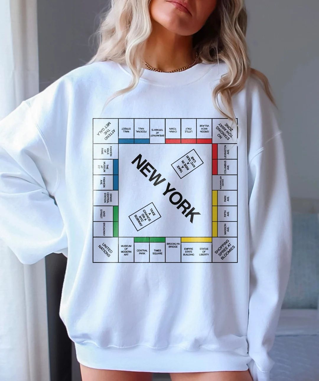 New York Monopoly Sweatshirt, And Just Like That Crewneck Sweatshirt, New York Sweatshirt, Carrie... | Etsy (US)
