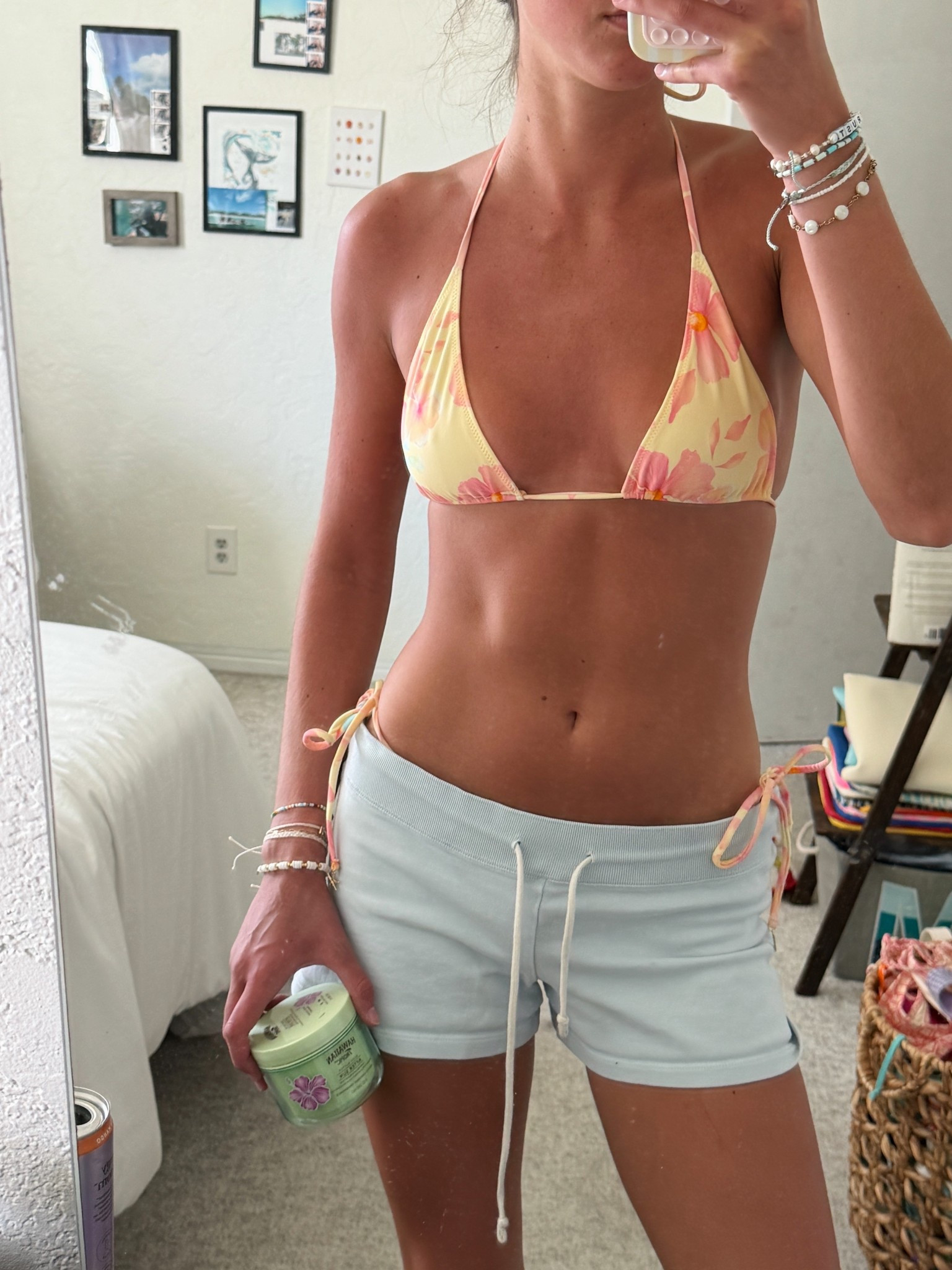 my bikini (linked similar shorts!)
