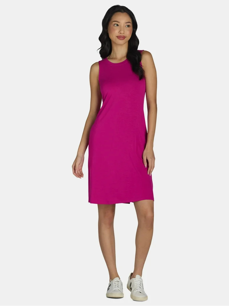 Time and Tru Women's Sleeveless Knit Swing Dress, Sizes XS-XXXL | Walmart (US)