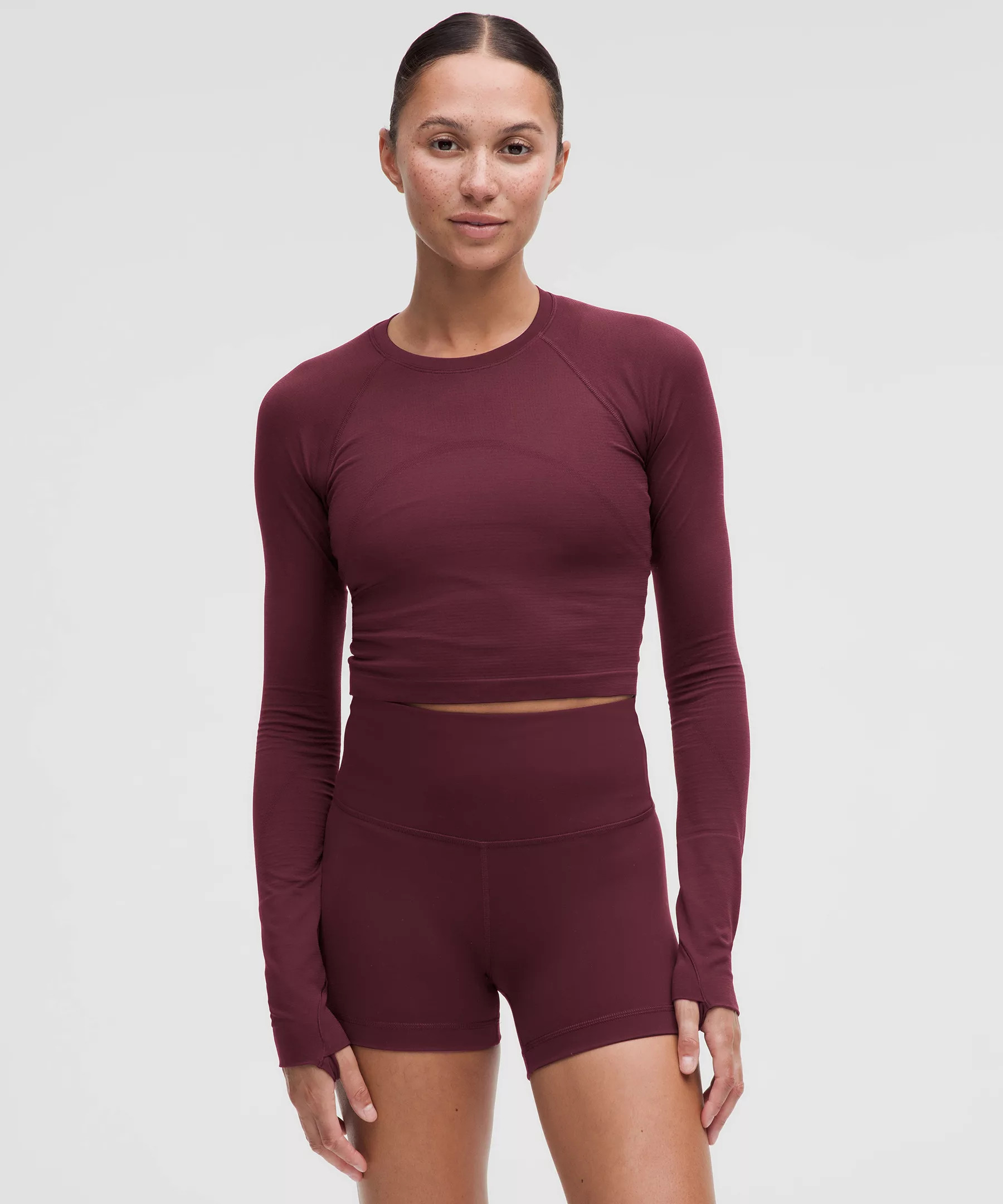 Swiftly Tech Cropped Long-Sleeve Shirt 2.0 | Women's Long Sleeve Shirts | lululemon | Lululemon (US)