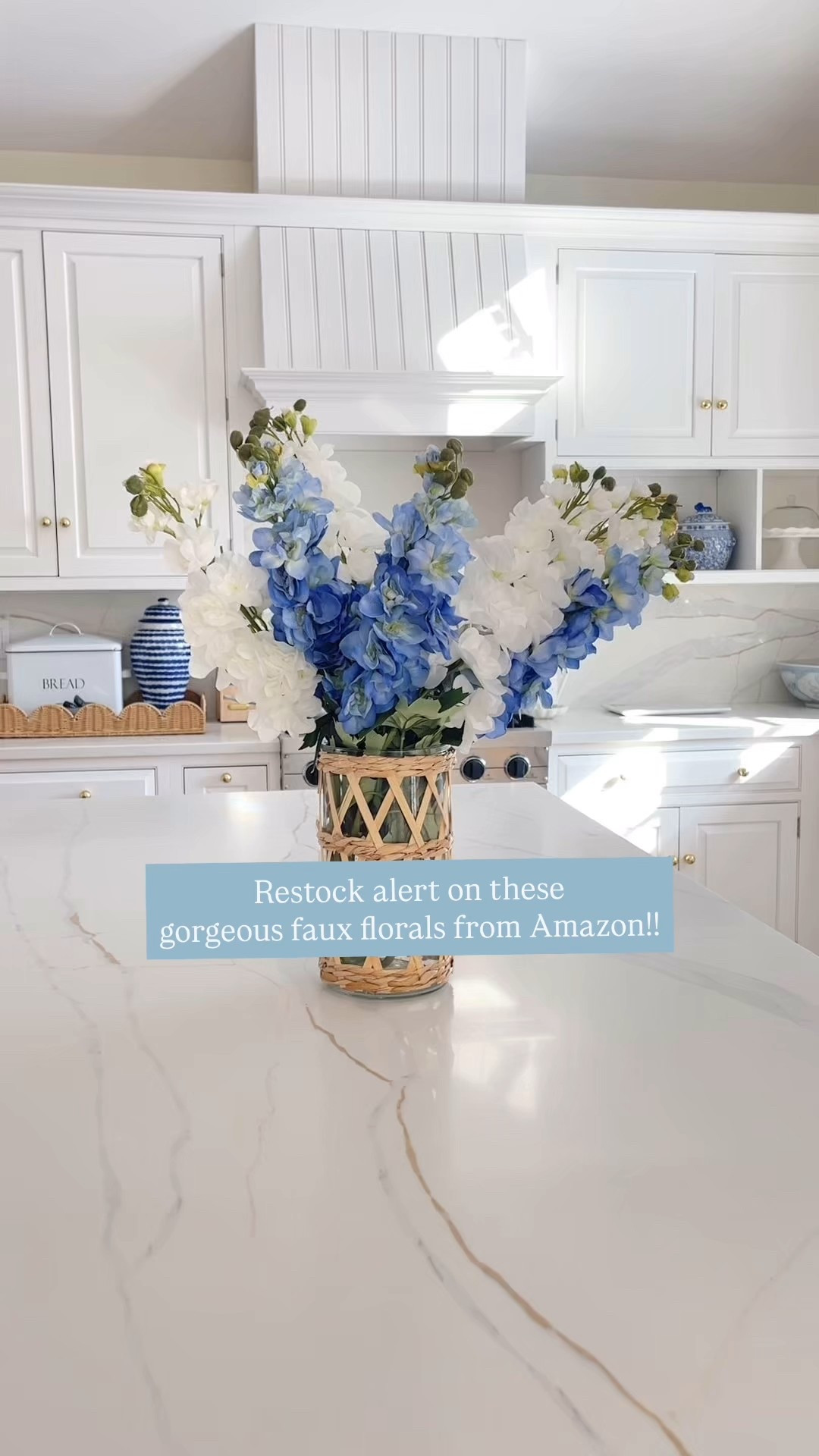 These faux florals from Amazon are so stunning in person!! 😍 Sold in a set of 5, super realistic looking, and huge!! I have the white & blue!!

FYI - vase is old from Target but I linked a similar option! 🤍

#LTKHome #LTKSaleAlert