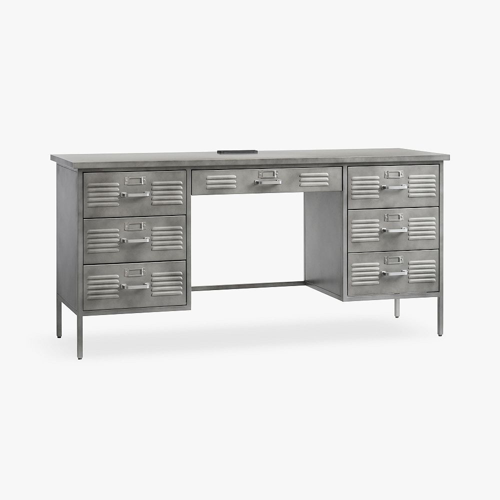 Locker Double Pedestal Smart Storage Desk (64") | Pottery Barn Teen