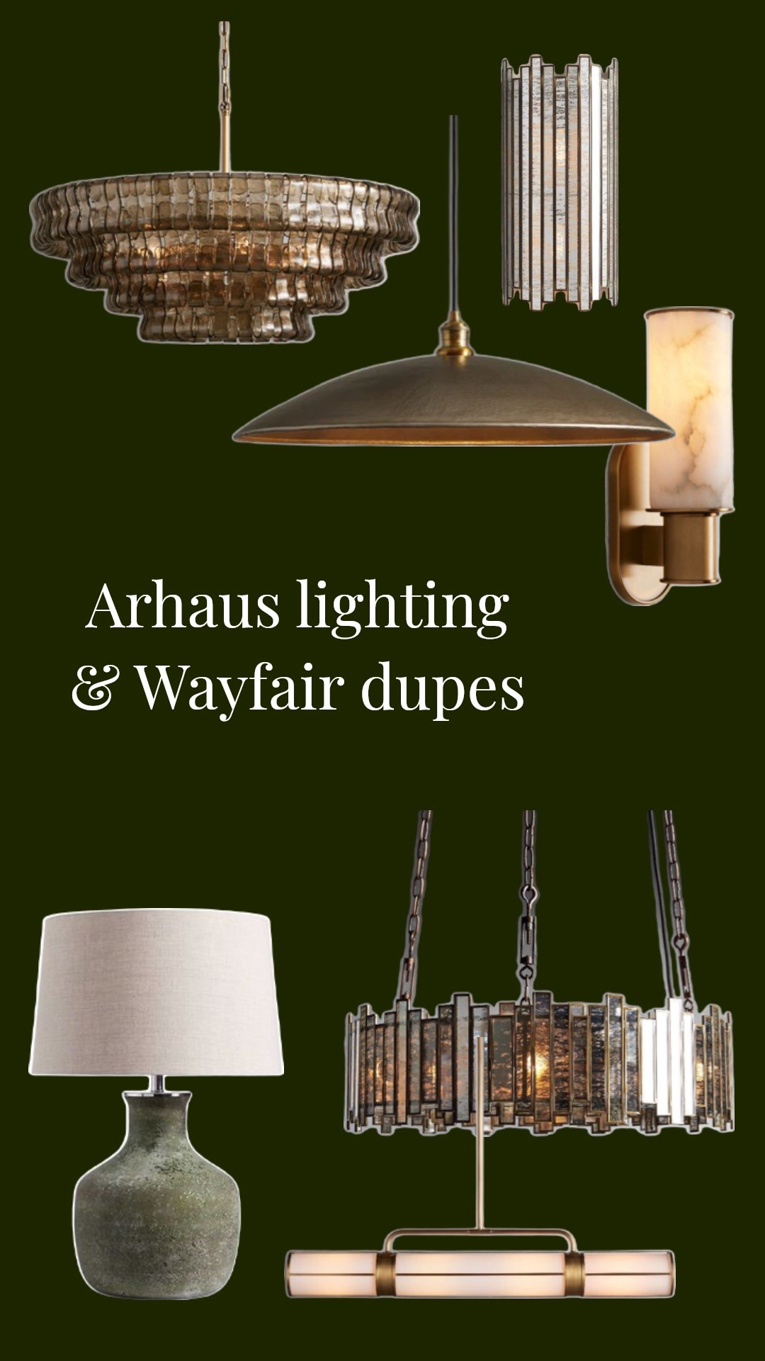 My favorite Arhaus lighting and some more affordable options for a similar look from Wayfair. 

#LTKHome