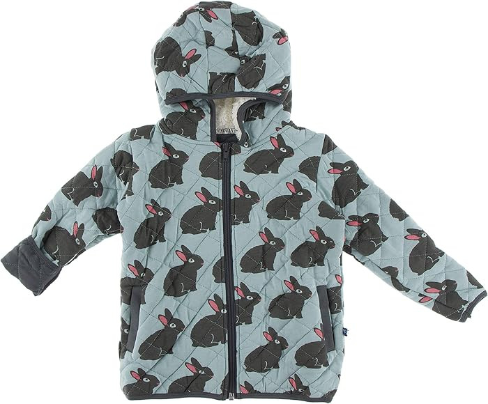 KicKee Pants Quilted Jacket w/Sherpa Lined Hood for Children, Fleece Sweatshirt | Amazon (US)