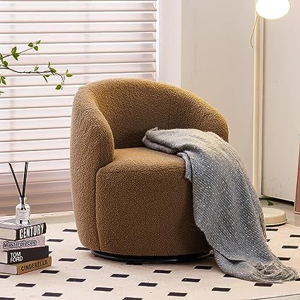 CALABASH Swivel Chair, Swivel Chairs for Living Room, Comfy Round 360° Swivel Barrel Chairs, Uph... | Amazon (US)