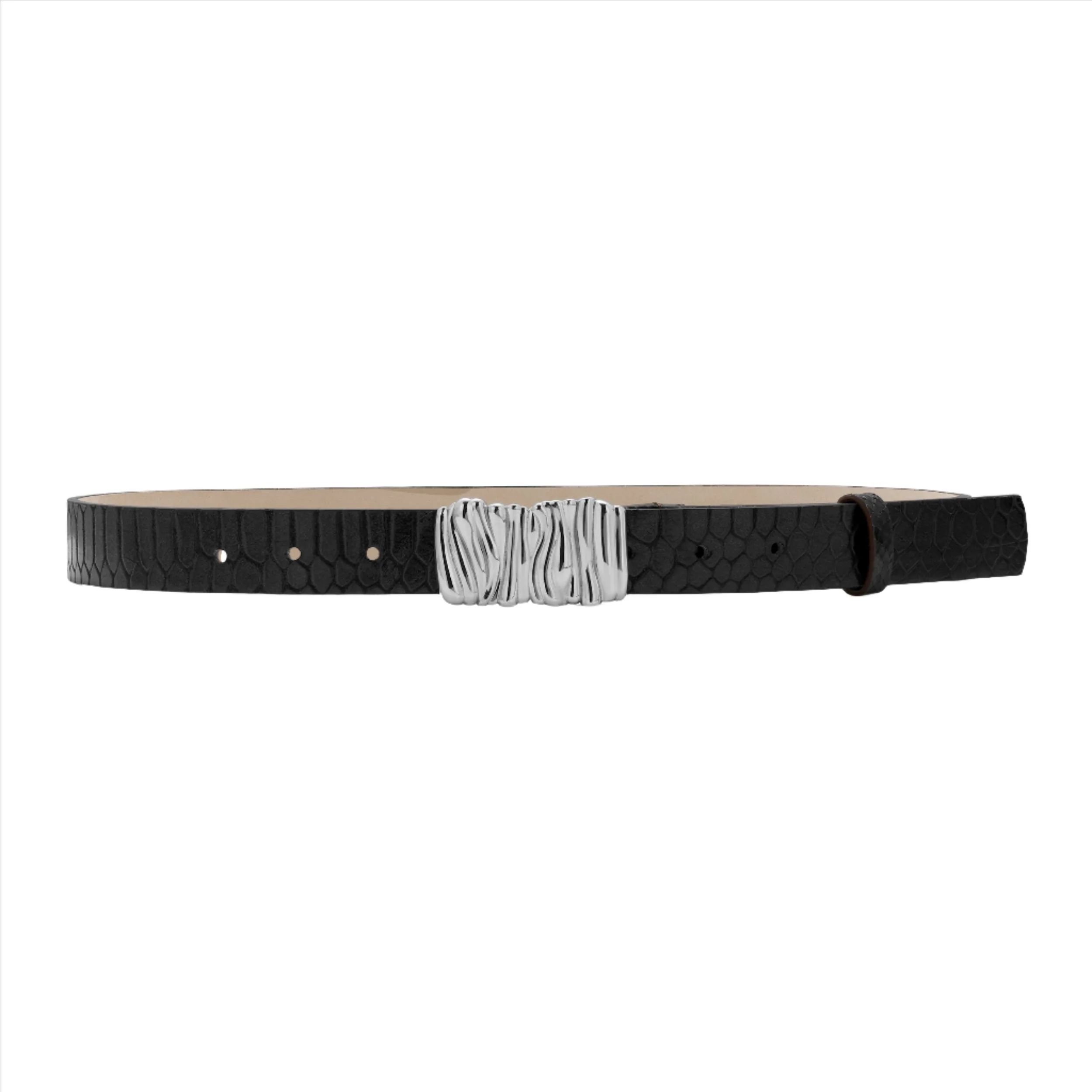 GAIA BELT BROWN CROC | Heaven Mayhem