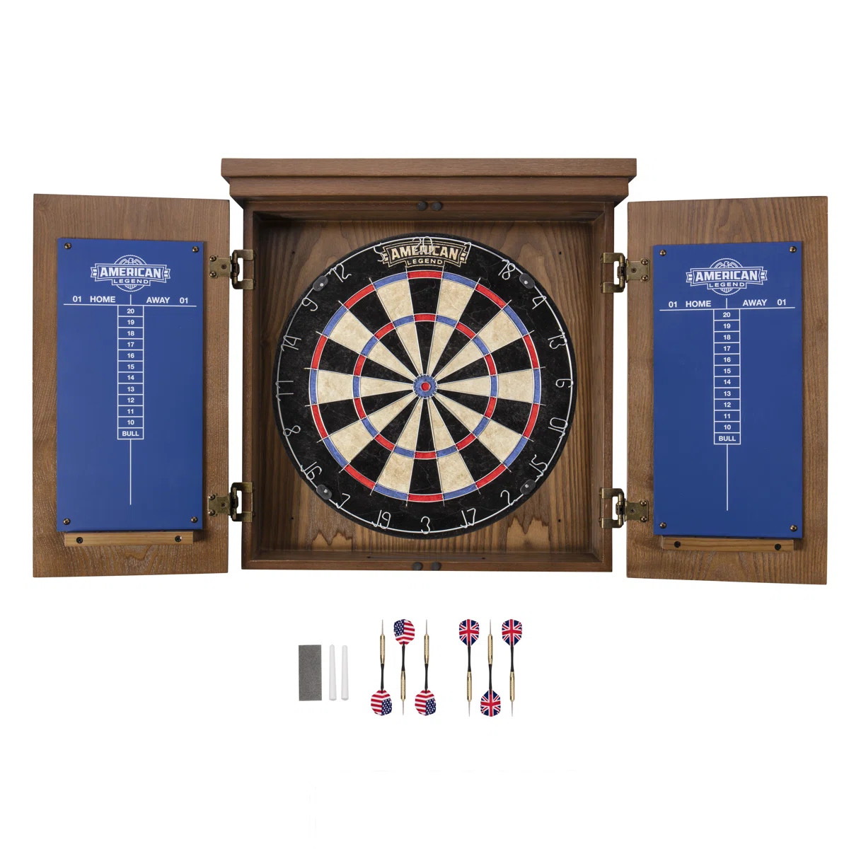 American Legend Charleston 18" Bristle Dartboard Cabinet Set | Wayfair North America