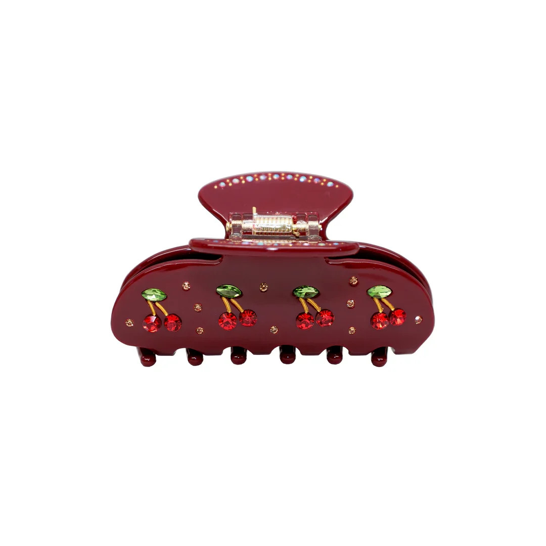 Emi Jay Sweetheart Hair Clip in Bordeaux Cherry Pie | House of 29