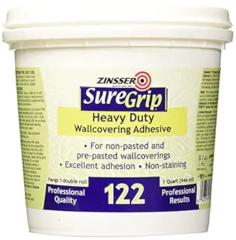 Zinsser 69384 SureGrip 122 Heavy Duty Wallcovering Adhesive, Quart | Amazon (US)