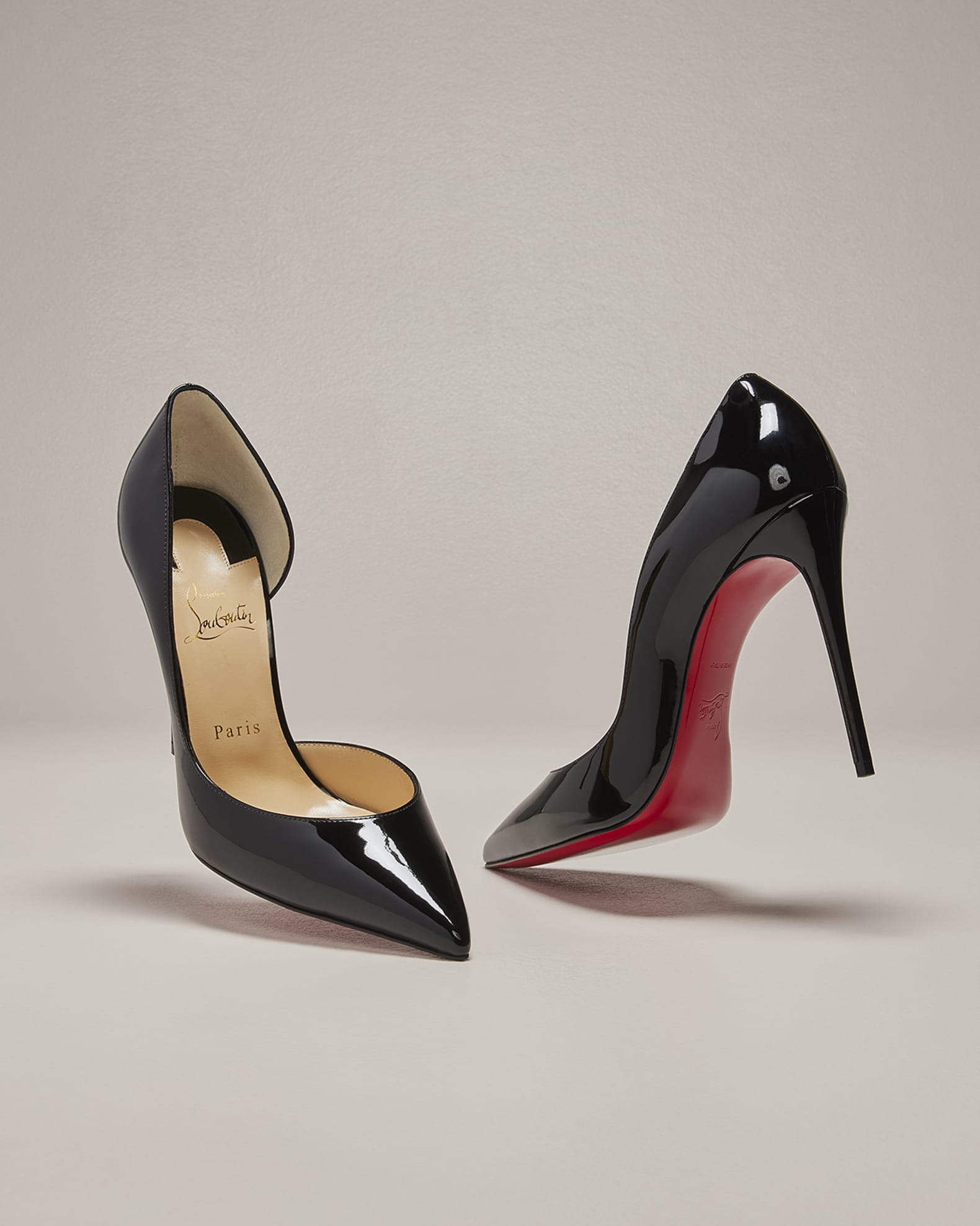 Christian Louboutin Iriza Patent Open-Side Red Sole Pump | Neiman Marcus