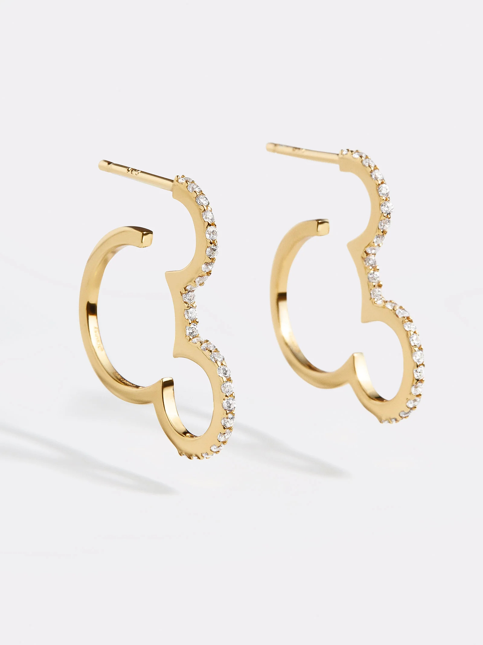 Disney 18K Gold Plated Sterling Silver Hoops | BaubleBar (US)