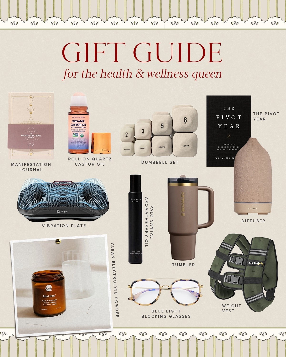 Gift guide \ health and wellness favorites that would make great holiday presentsgift

#LTKActive #LTKGiftGuide #LTKHoliday