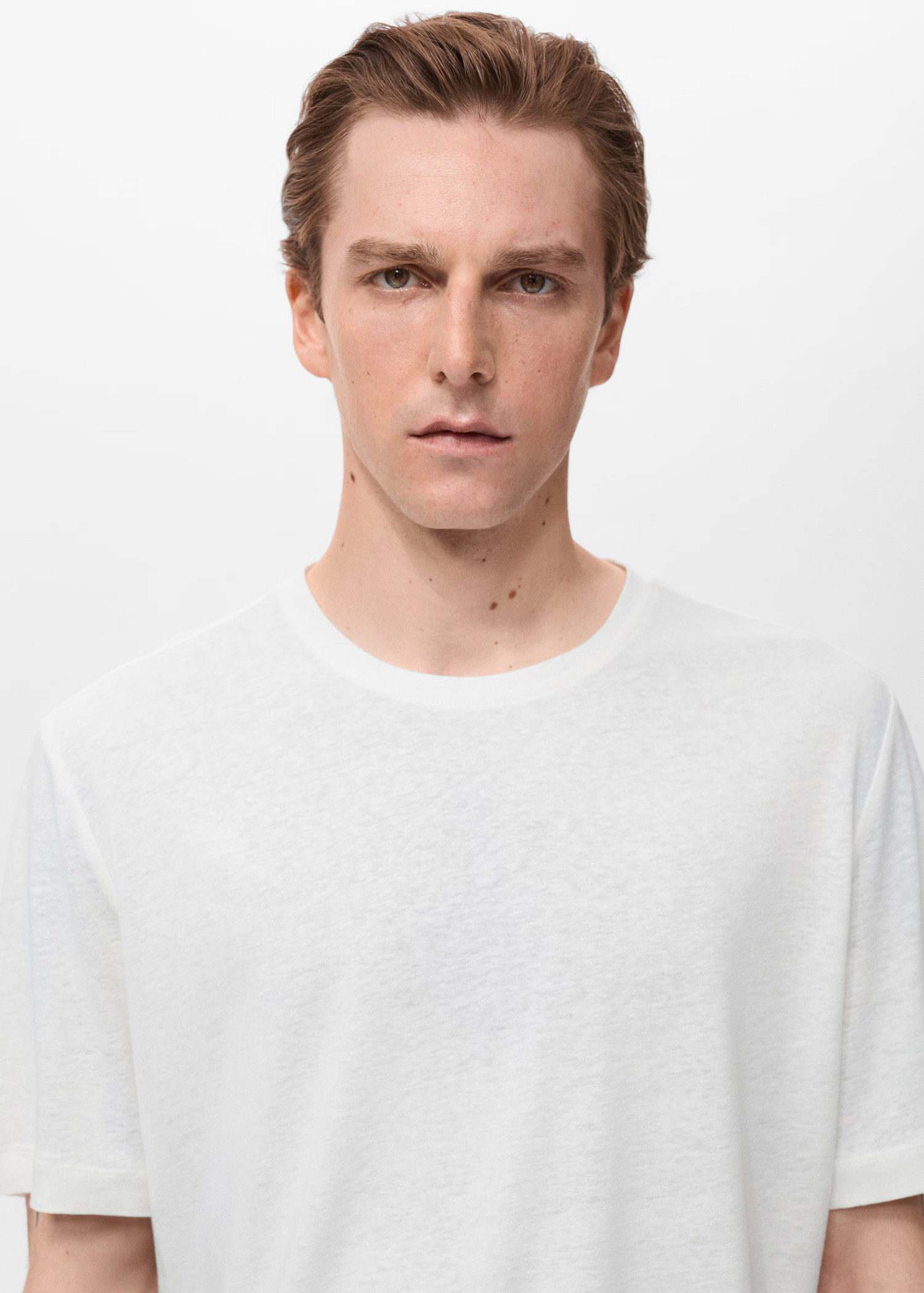 Linen slim-fit t-shirt - Men | MANGO USA | Mango (US/MX/AU)