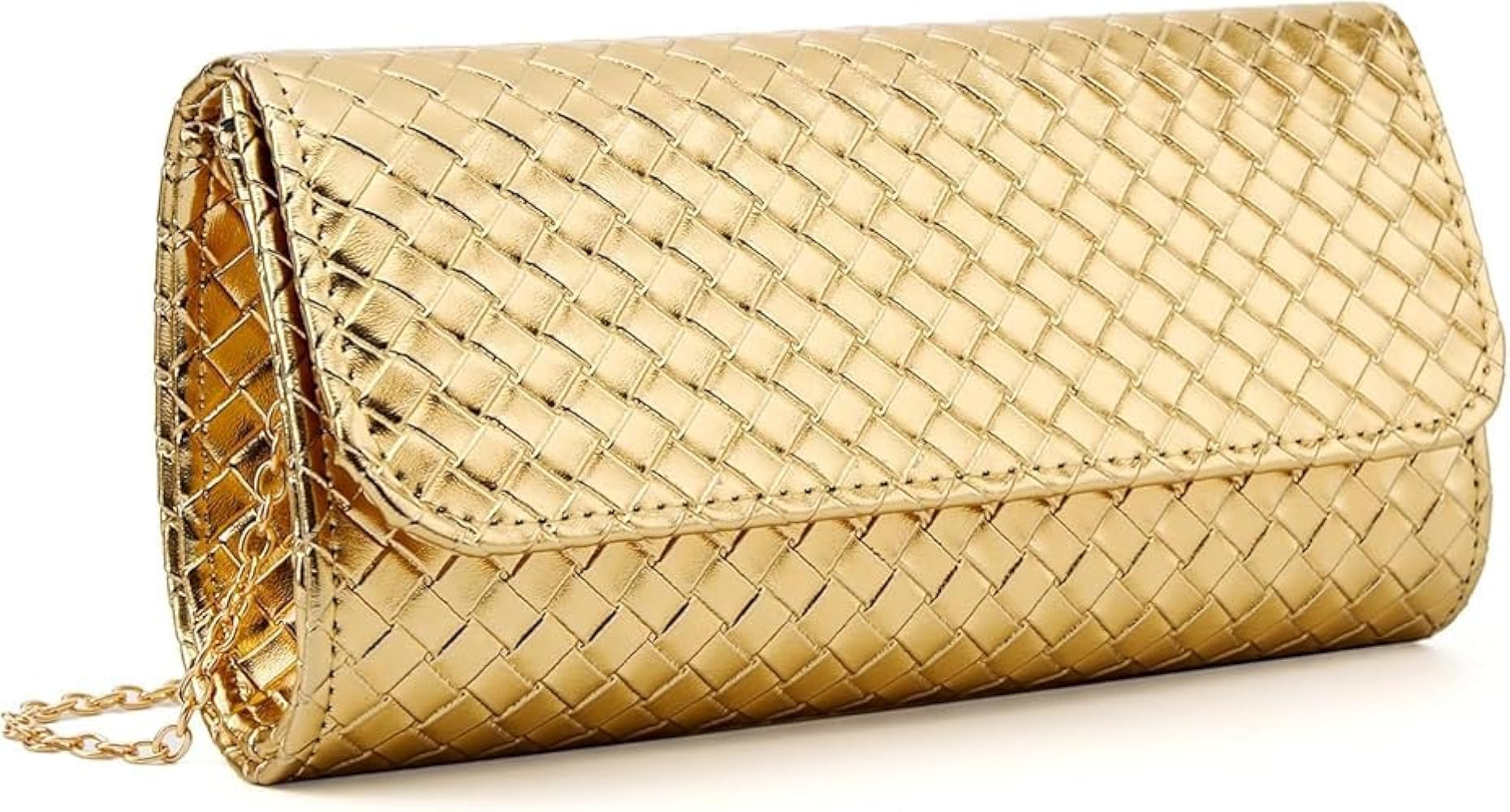 Patent Leather Envelope Clutch Purse Shiny Candy Foldover Clutch Evening Bag for Women (7018-Gold... | Amazon (CA)