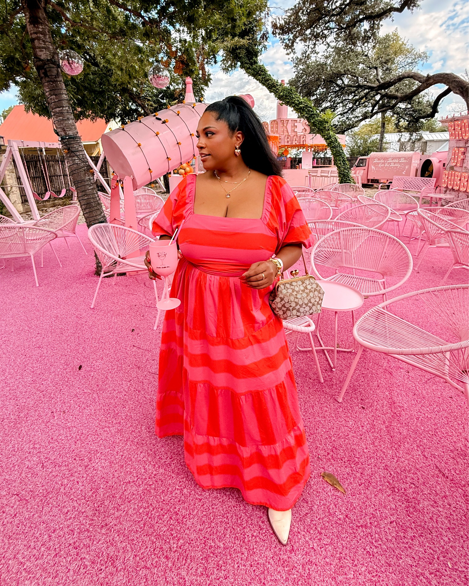 I’m still obsessing over this look from the other weekend. I went wine tasting on all pink bus, so I had to wear all pink. The dress is sold out, but I tagged some similar ones below. 💕🍷

#LTKStyleTip #LTKMidsize