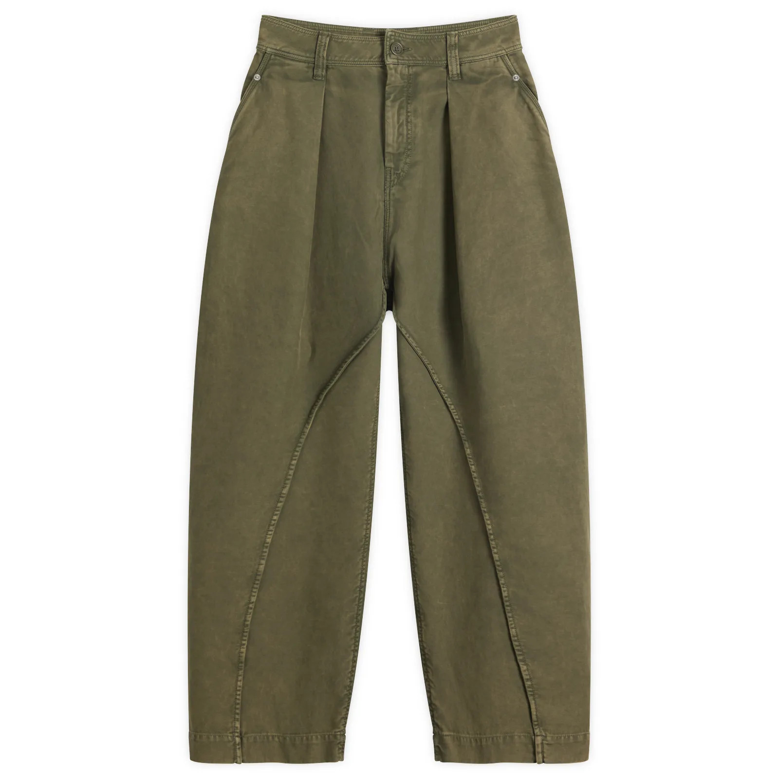 JW Anderson Women's Twisted Seam Trousers Olive | END. Clothing