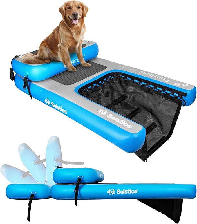 SOLSTICE Inflatable Pup Plank, Dog Water Ramp for Boats & Docks, Boost Step, 220 lb Capacity - Fl... | Amazon (US)