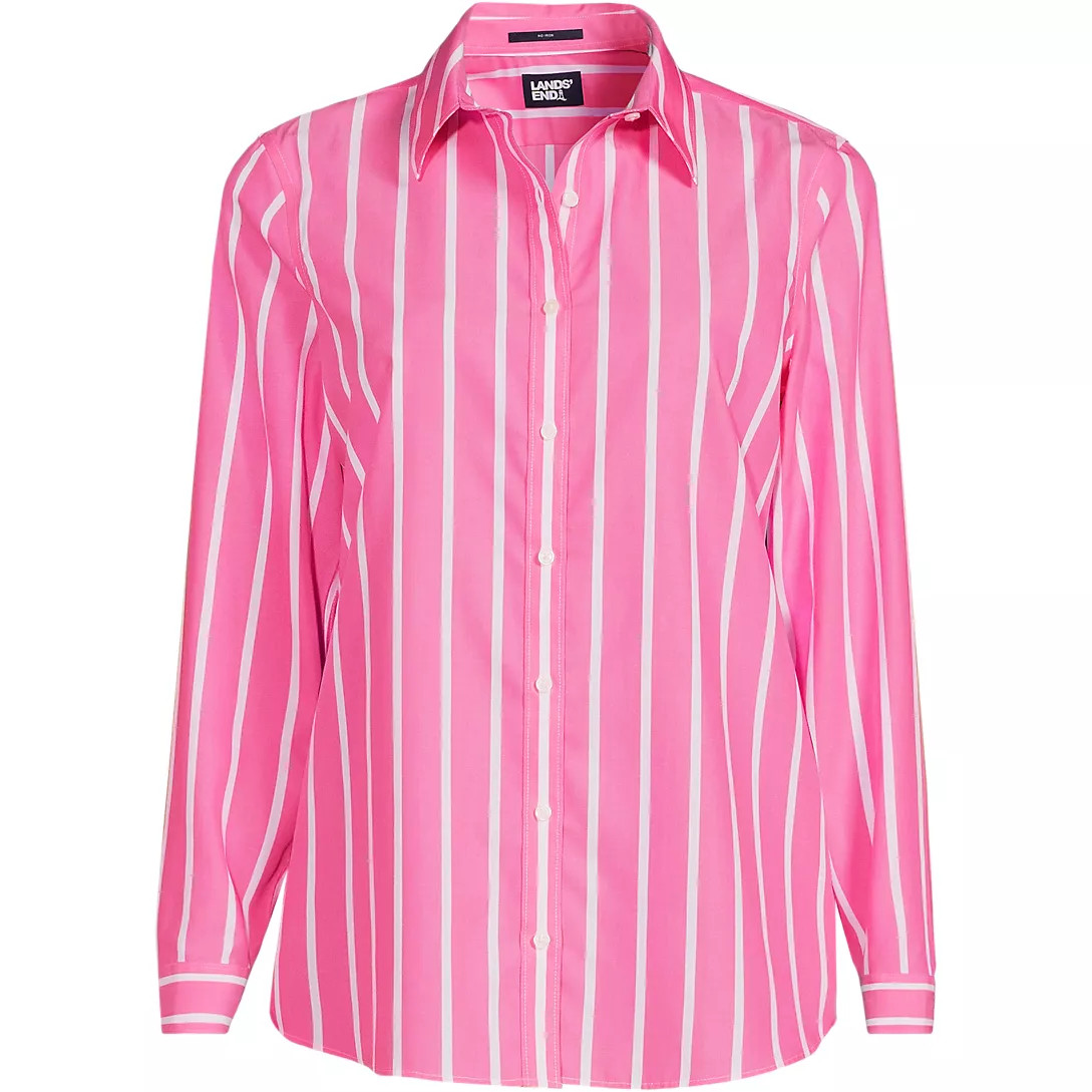 No Iron Button Front Shirt | Lands' End (US)