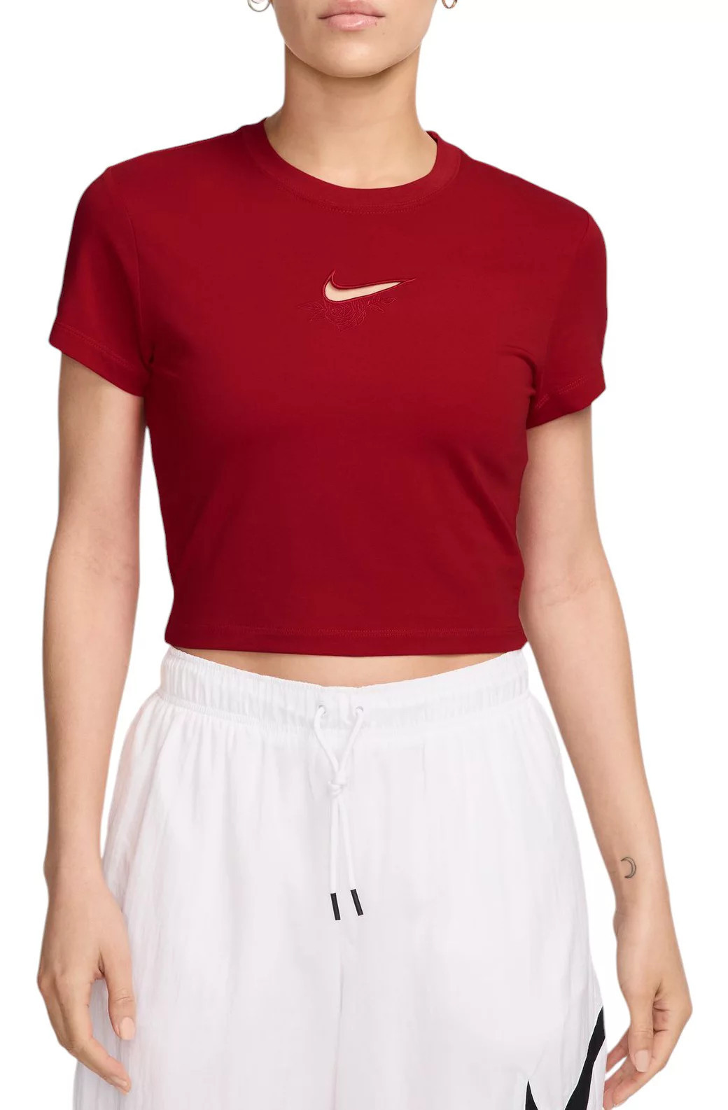 Nike Women's Sportswear Chill Knit Cropped T-Shirt, Wash | DICK'S Sporting Goods