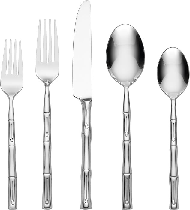Hampton Forge Hampton Signature – Bamboo – 20 Piece Flatware Set, Service for 4 | Amazon (US)