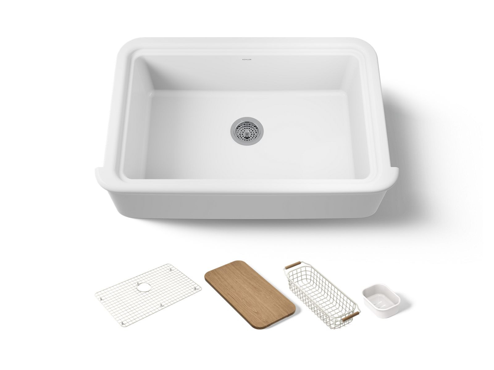 Audrine by Studio McGee 35-1/2" Single-Bowl Workstation | 36250-PC | KOHLER | Kohler