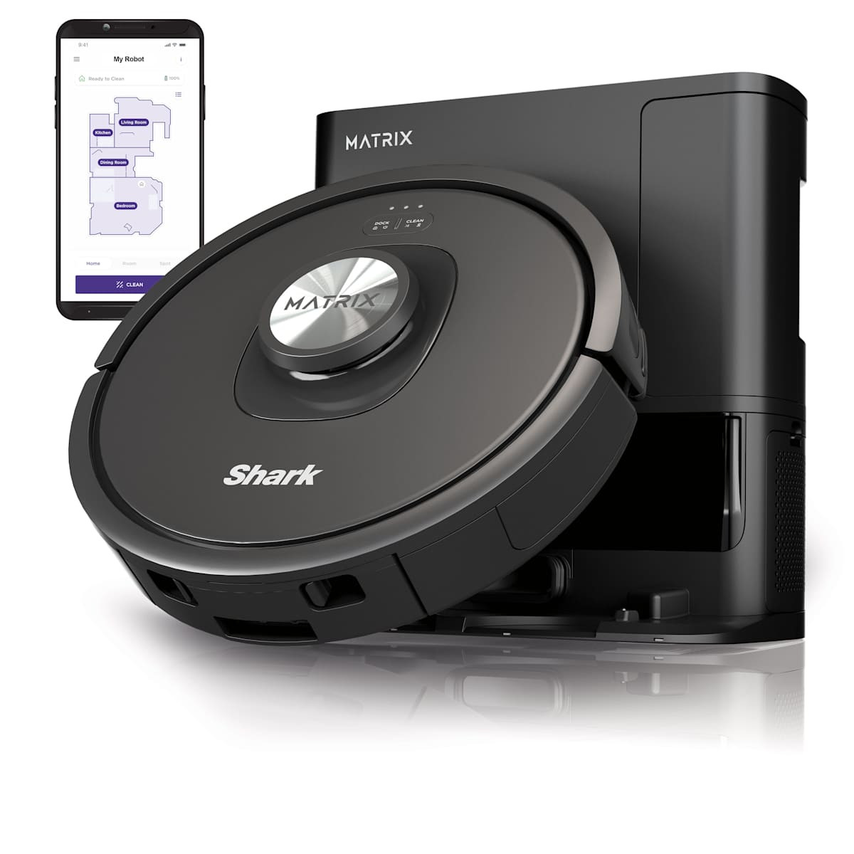 Shark Matrix Robot Vacuum in Black/Grey | RV2310AE | SharkNinja | SharkNinja