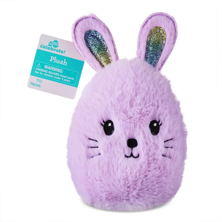 Oval Bunny Plush, Purple, 8", Easter by Way To Celebrate | Walmart (US)